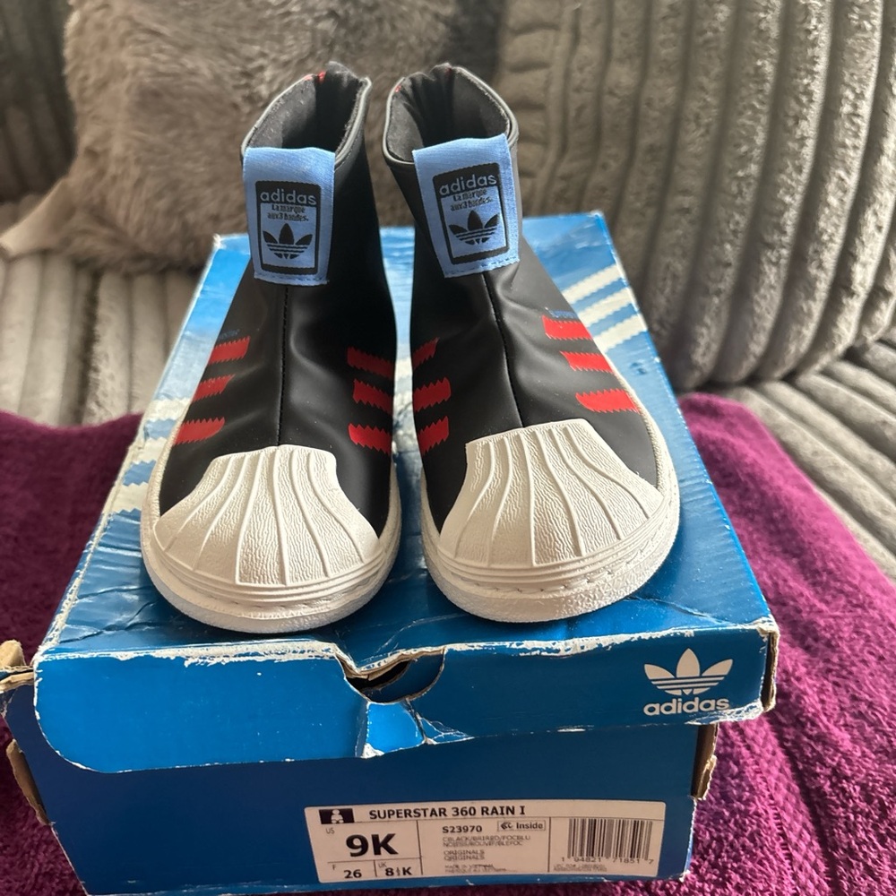 Adidas Kids Superstar 360 Rain I Navy & Red Shoes